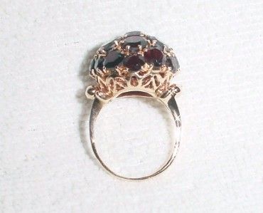 18K VINTAGE BOHEMIAN GARNET RING   SIZE 6.75   LB791  