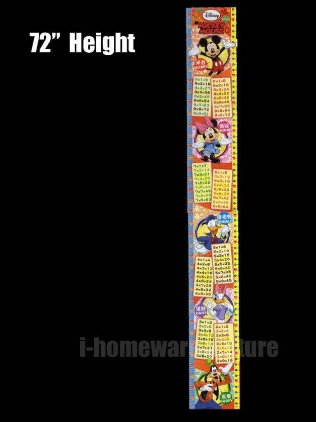   License Party Gift 72 Wall Kid Growth Up Height Measure Chart  