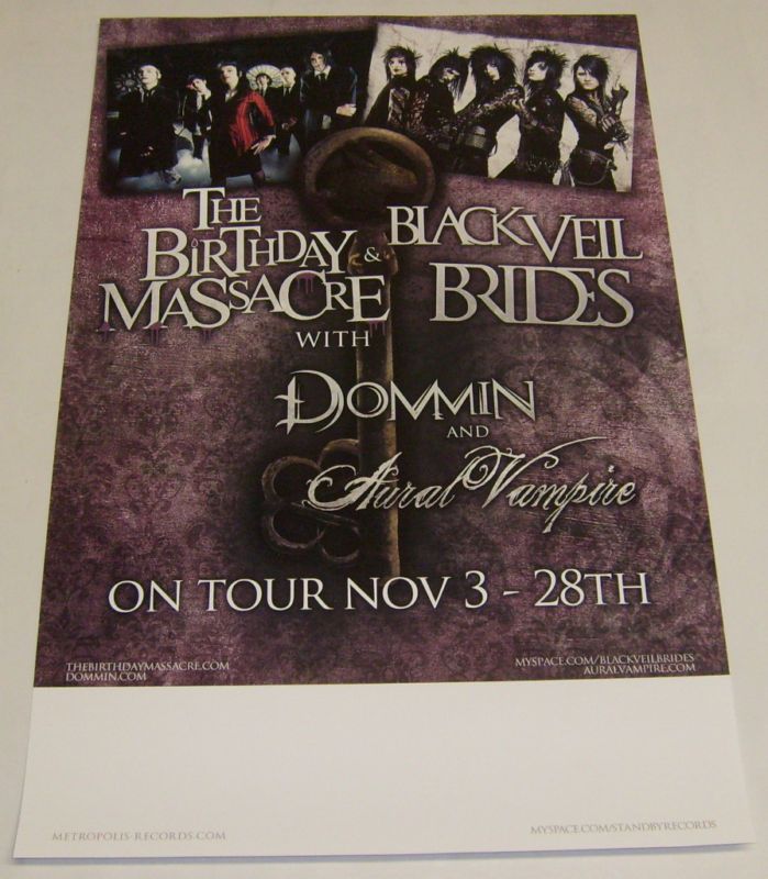 The Birthday Massacre & Black Veil Brides promo poster  