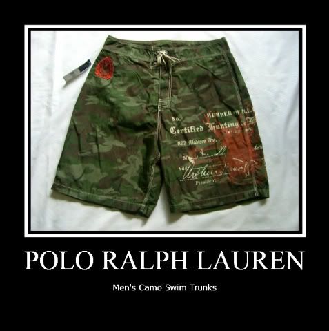 Polo Ralph Lauren Mens Camouflage Swim Trunks  