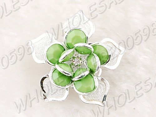 Lots 12pcs Flower Resin&Rhinestone Charms Brooches 38MM  