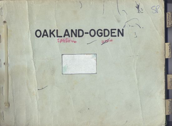 Southern Pacific Track Chart Oakland Ogden Port Chicago  