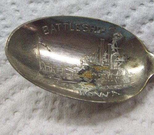 SILVERPLATE Battleship SPOON Indiana MAINE Iowa OLYMP  