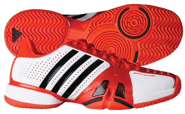 Adidas adiPower Barricade 7.0 Mens Tennis Shoe White/Orange/Black 