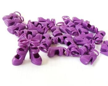   100 Lots New Barbie sexy Purple High heel & Pumps Barbie Shoes  