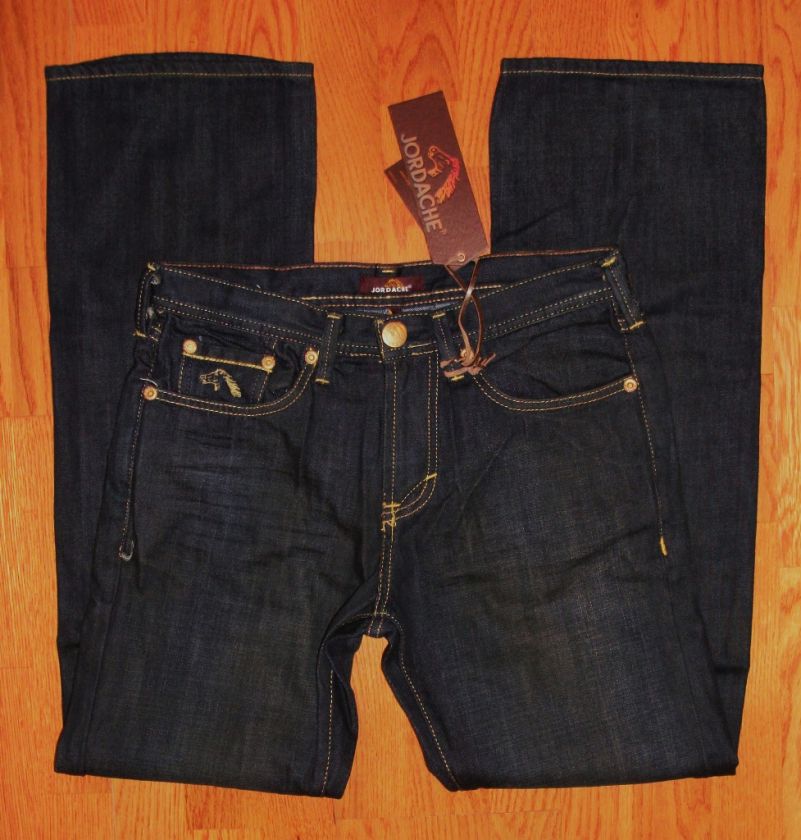 Jordache Horse Head Tripper Low Bootcut Dk Blue Jeans  