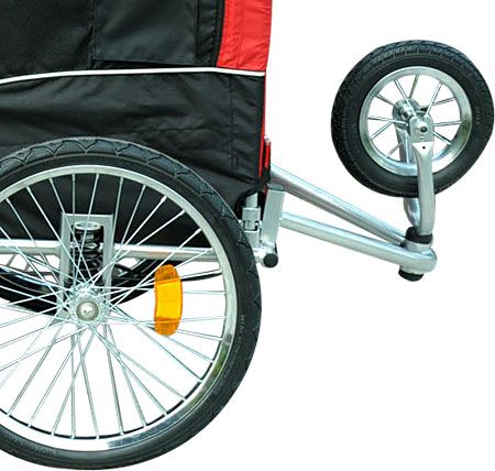 2IN1 Double Pet Bike Bicycle Trailer Dog Stroller Cat Carrier W 