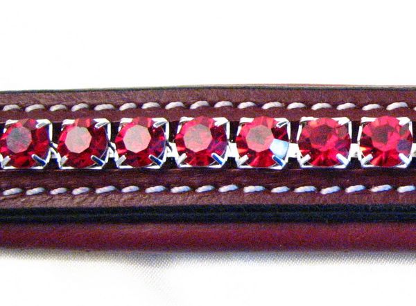   Crystal SIAM RUBY RED WINE Bling Browband MADE WITH SWAROVSKI ELEMENTS