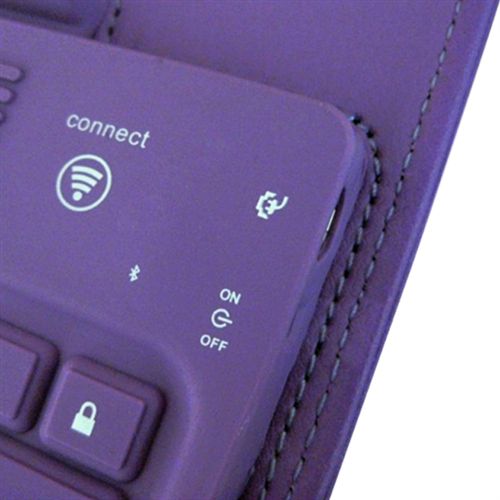 Purple Bluetooth Wireless Keyboard Leather Case 4 New iPad 3 iPad 2 