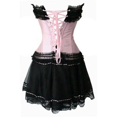 Burlesque Moulin Rouge Corset & Skirt PLUS SIZES 2XL 6X  