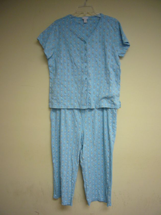 NEW WOMEN CHARTER CLUB COTTON PAJAMA 2PC SET XXL  