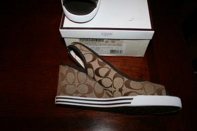 AUTH COACH SYDNEY SNEAKER WEDGE SLINGBACK SIGNATURE C NEW SALE 10 & 11 