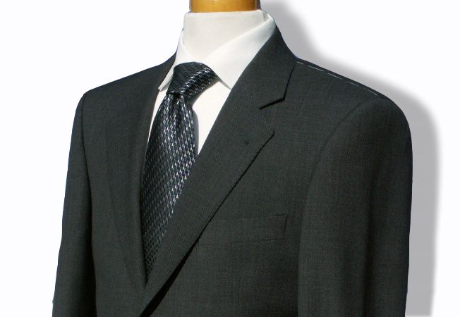 Daniele $1295 Gray Birdseye Nail Head Wool Mens Suit  