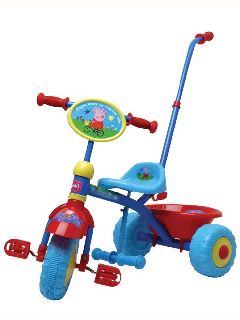 PEPPA PIG 3 WHEELED TRIKE BIKE NEW w/ PARENT HANDLE  