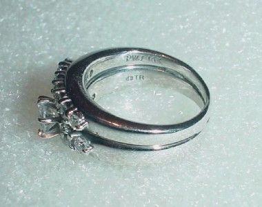 14K VINTAGE DIAMOND WEDDING SET   SIZE 7   LB1448  