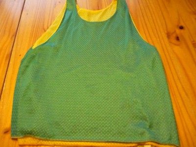 Blank green and yellow reversible practice jersey adult size XL Extra 