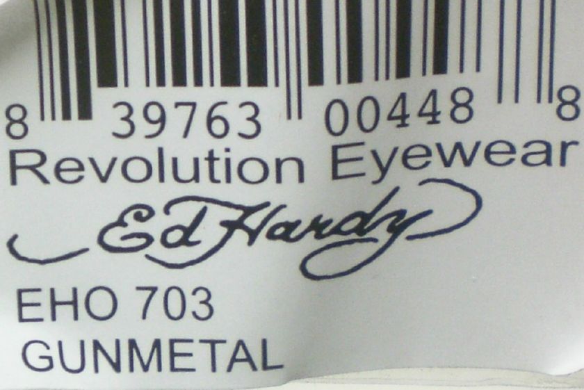 ED HARDY EHO 703 GUNMETAL EHO703 EYEGLASSES 53 AUTH  