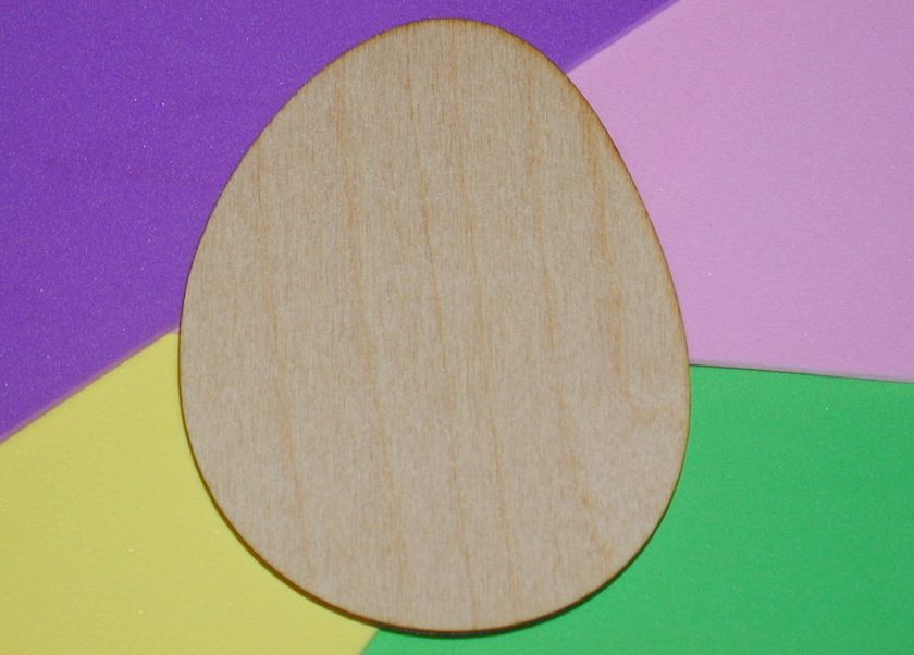 EGGS Unfinished Flat Wood Shapes Cut Outs E862  