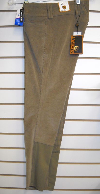 Ariat Tek Cord Breeches, LowRise, Multi Sizes, Fawn  