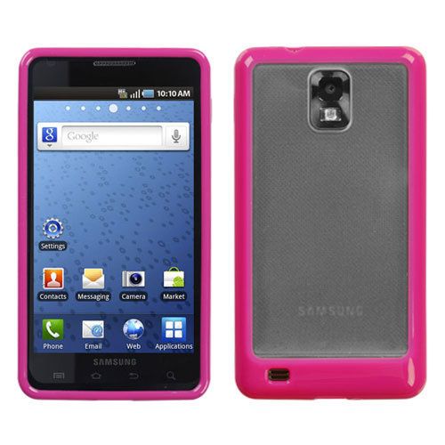   Infuse 4G i997 TPU Candy Case Cover Transparent Clear /Hot Pink Gummy
