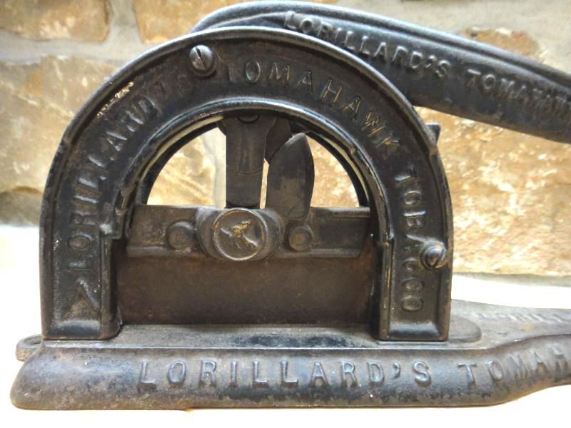 1889 antique LORILLARDS TOBACCO CUTTER  