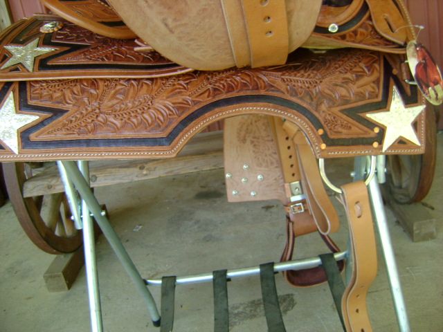   FULLY TOOLED WINNERS CIRCLE SILVER WESTERN SHOW HORSE SADDLE  