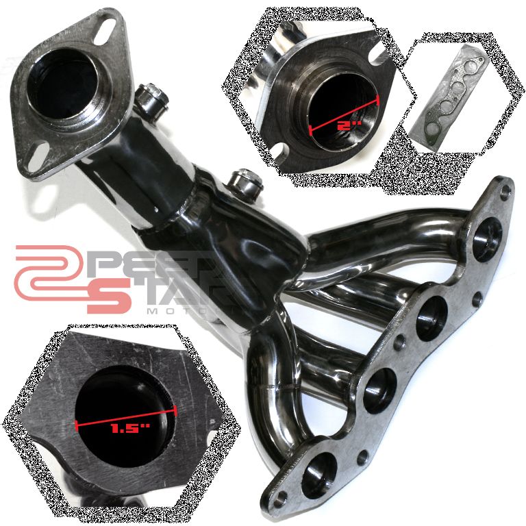 HONDA CIVIC DX/LX EM/ES D17A2 STAINLESS EXHAUST CHROME HEADER+GASKET 