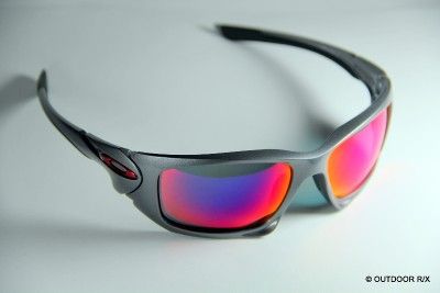 NEW OAKLEY SCALPEL Dark Grey / Red Iridium Sunglasses OO9095 04 