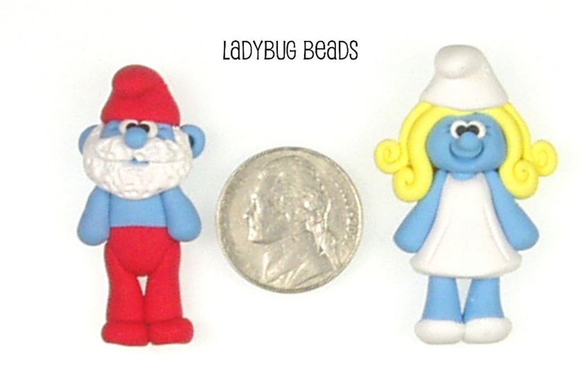 Smurfs Polymer Clay Bead  