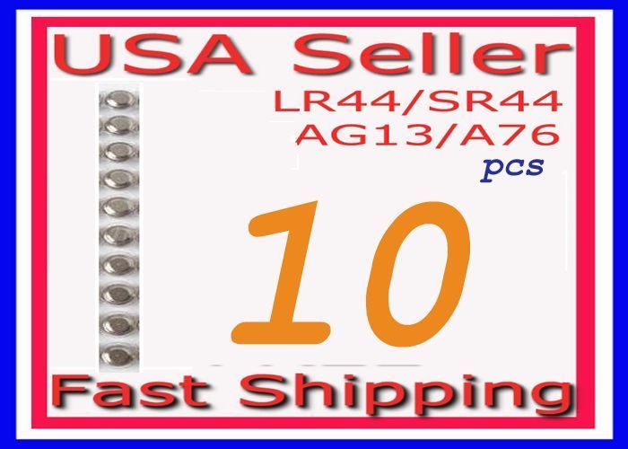 10x alkaline battery AG13 SR44 RW82 LR44 A76 buy5 free1  