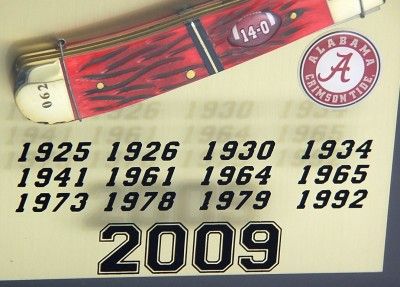 Alabama Crimson Tide 2009 BCS National Champions Knife Trapper 