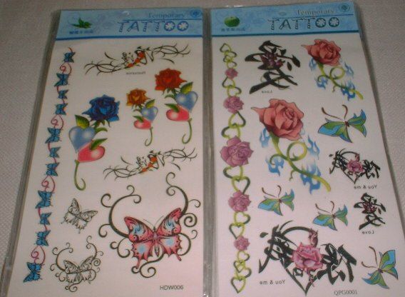   tattoos on cards beautiful 16 cards of individually packed tattoos