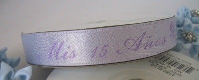 WIDE LAVENDER MIS 15 ANOS QUINCEANERA RIBBON FAVOR  