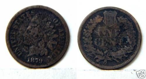 1879 Indian Head Cent Circulated (12410)  