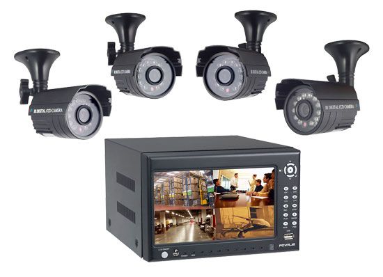 CH DVR COLOR CAMERA SURVEILANCE KIT W/MONITOR PDVRJ2  