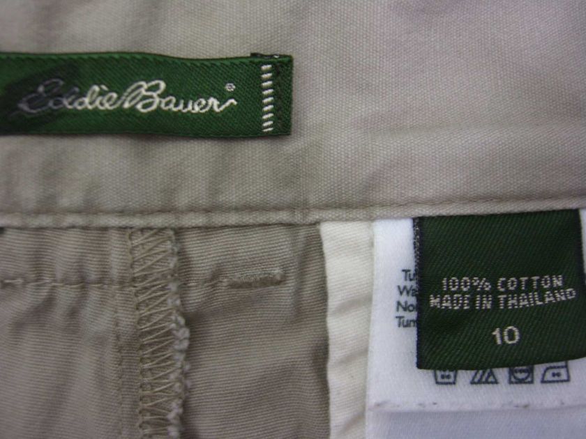 EDDIE BAUER Capri Khaki Tan Womens Pant Size 10  