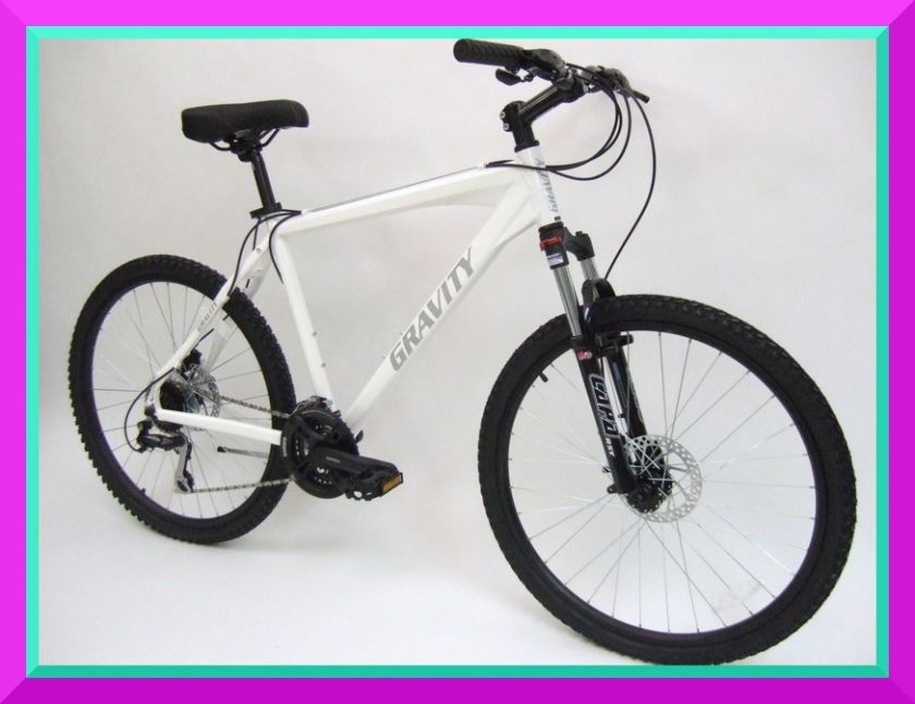 13IN. WHT GRAVITY BASECAMP 2.0 ATB MOUNTAIN BIKE 24SPD.  