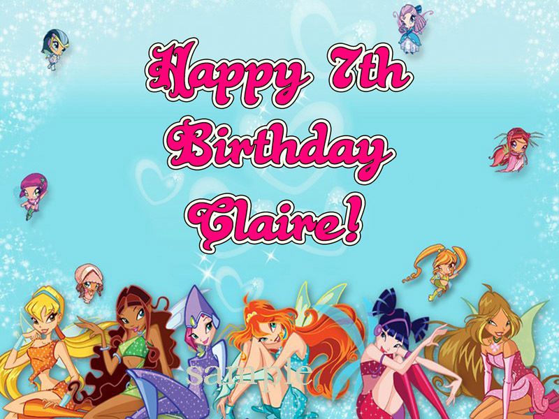 WINX Club Edible CAKE Image Icing Topper Photo Frosting Sheet  