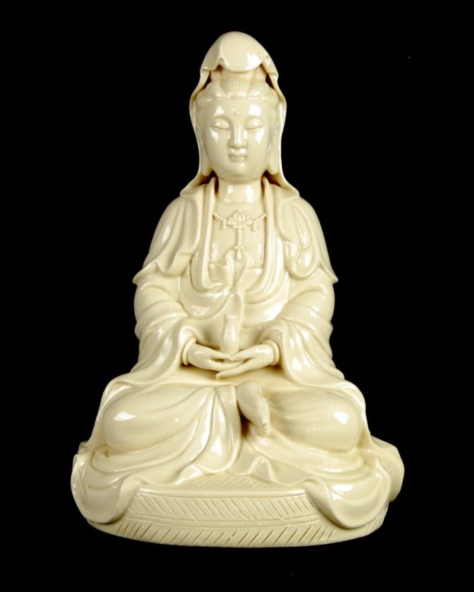 BLANC DE CHINE KWAN YIN STATUE Goddess Deity Guan Quan  