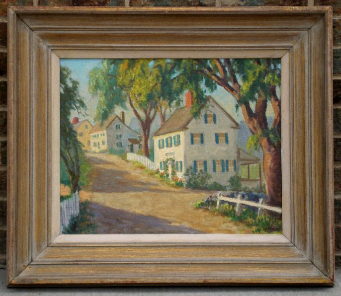 George Morris New Hampshire Town Scene Ogunquit Artist  