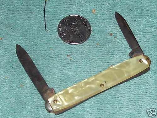 VINTAGE 2 BLADE POCKET KNIFE AUTOPOINT CHICAGO USA JACK  