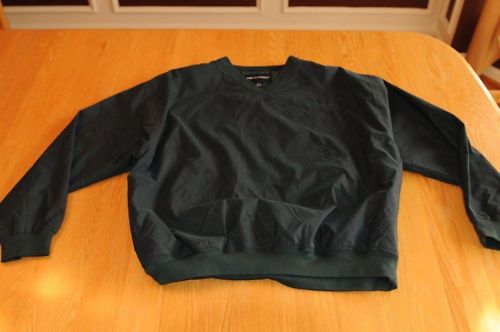 Dark Green Port Authority Golf Windbreaker Pullover   L  