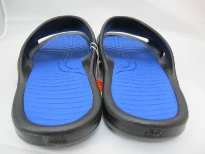 NEW MENS NIKE FIRST STRING SLIDE SANDALS  BLACK/ VARSITY ROYAL 315127 