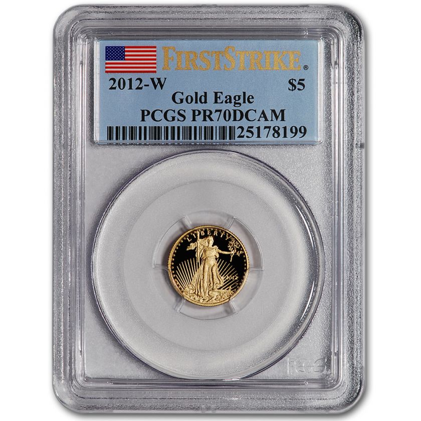   American Gold Eagle Proof (1/10 oz) $5   PCGS PR70 DCAM   First Strike