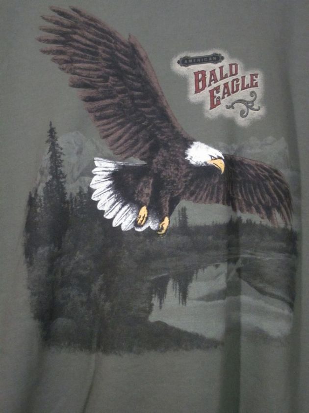 Mens George Sweat Shirt Spread American Bald Eagle 3XL  