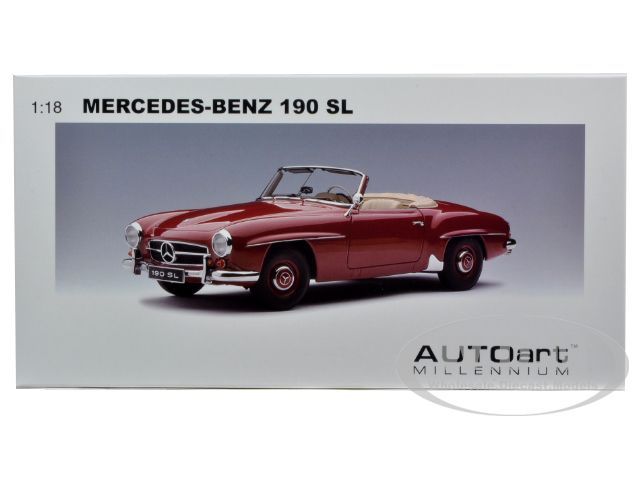   model car of Mercedes 190 SL Red die cast car model by Autoart