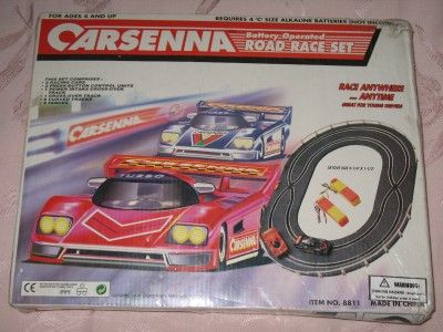 CARSENNA ROAD RACE CAR SET   BATTERY OPERATED BRAND NEW  