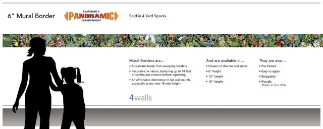 Jungle~Rainforest Animals Mural Style Wall Border  