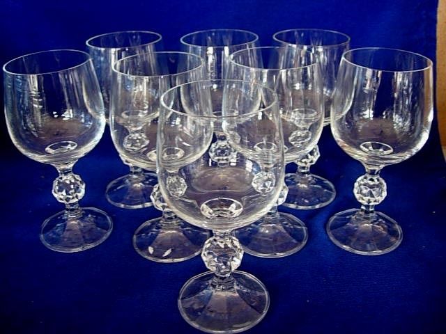 Vintage BOHEMIA CRYST Crystal Wine Glass/Goblets MINT  