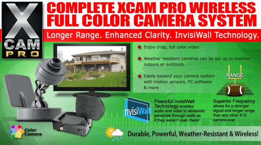 Product Name X10 XCam PRO Wireless COLOR Camera System XX30A + VR47A